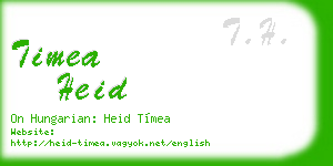 timea heid business card