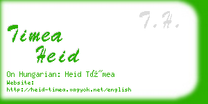 timea heid business card